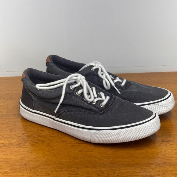 Sperry Top-Sider Mens Canvas Sneakers Casual Shoes STS22044 Gray Size 9.5 READ - Picture 1 of 7